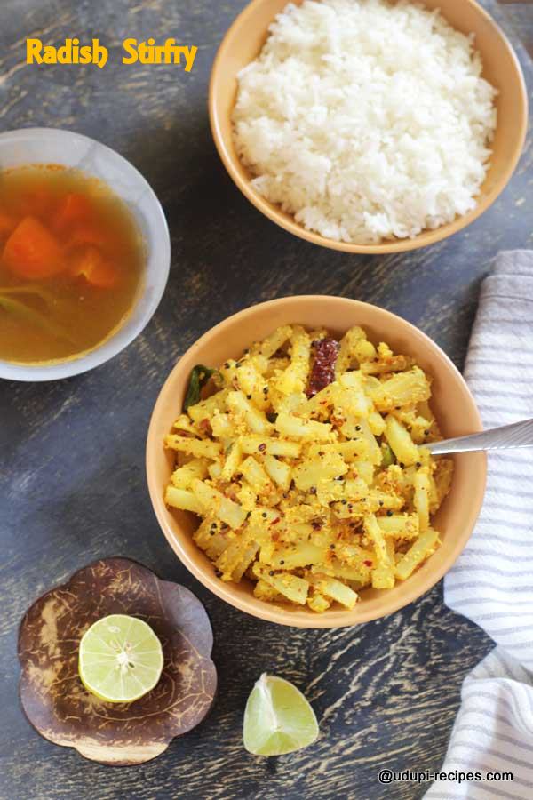 radish strifry in Udupi style