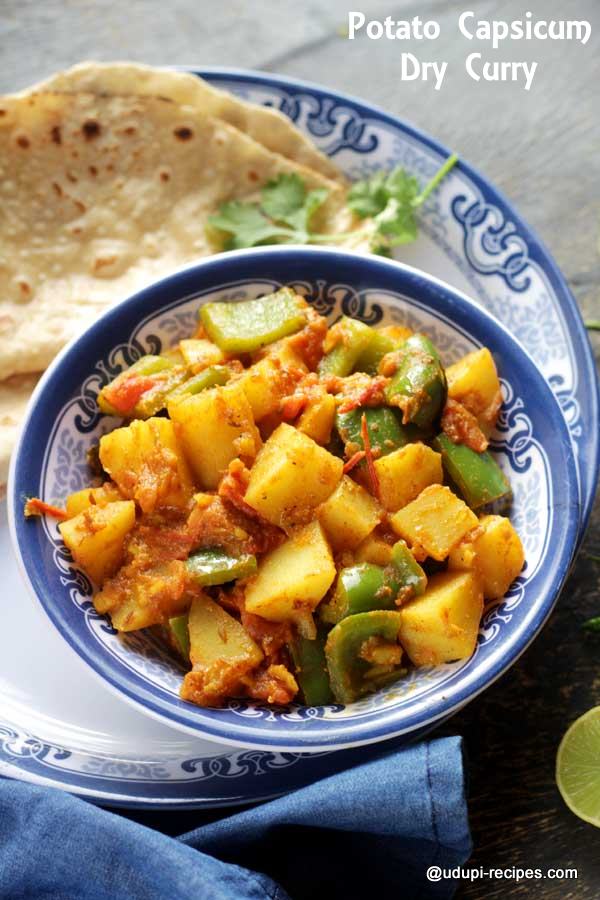 potato capsicum dry curry tasty