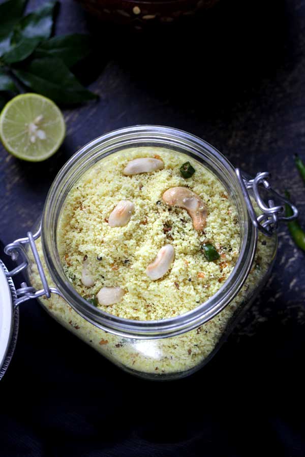 home-made instant rava upma mix