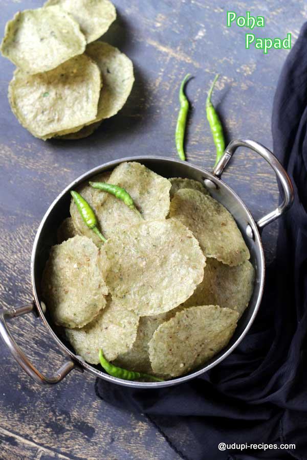 easy summer recipe poha papad