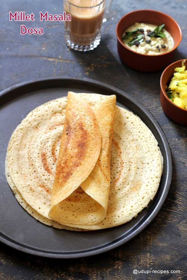 healthy millet masala dosa