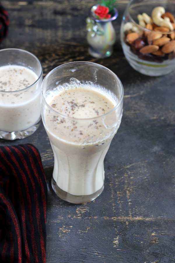 easy summer drink dry fruits milkshake