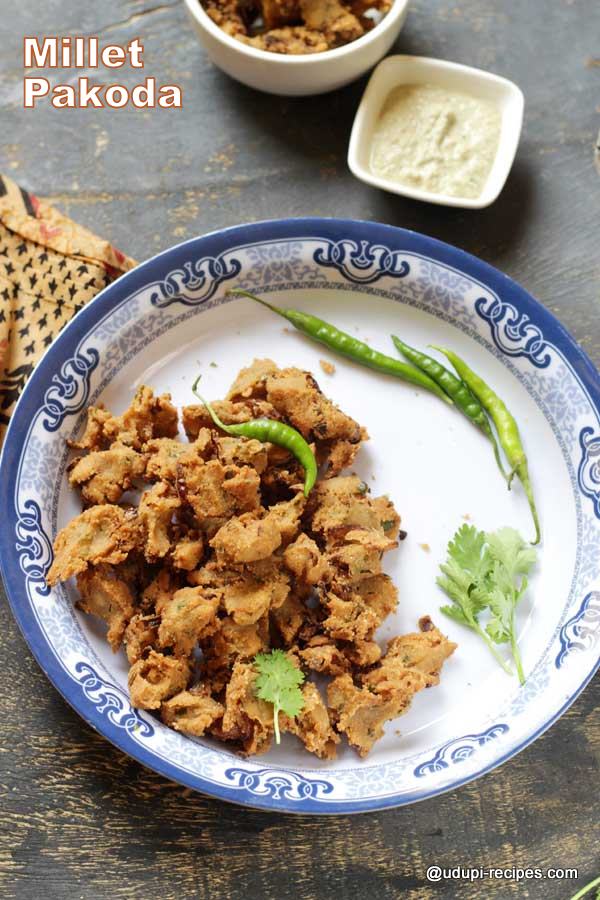 Crispy millet pakoda