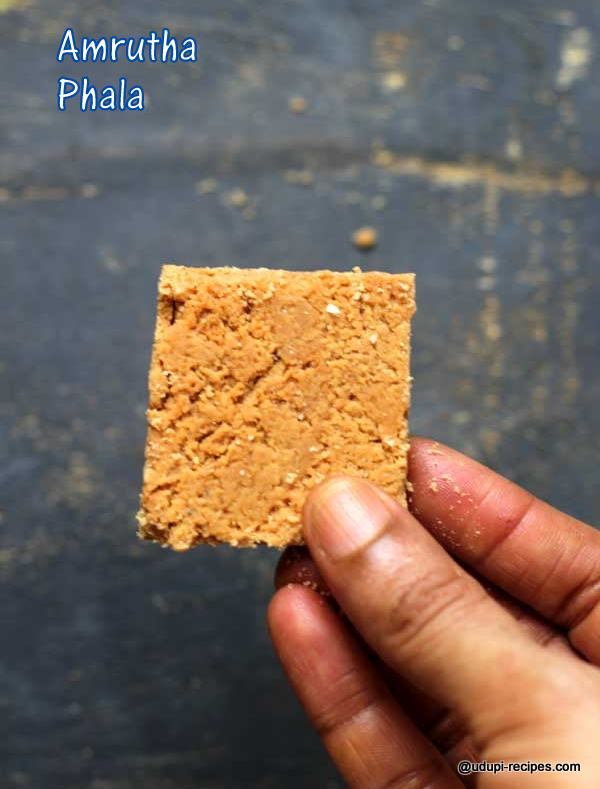 delicious Amruta phala - coconut milk burfi