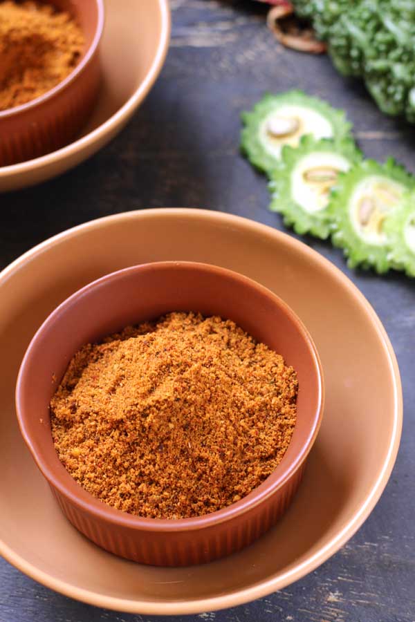 easy bittergourd chutney powder