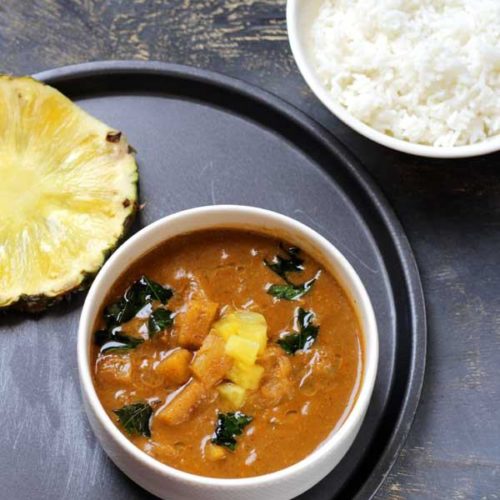 Pineapple Gojju Pineapple Menaskai Recipe Udupi Recipes