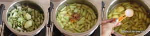 colocasia stem lentil curry step 2