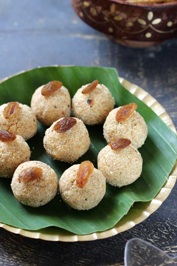 healthy rava jaggery laddu