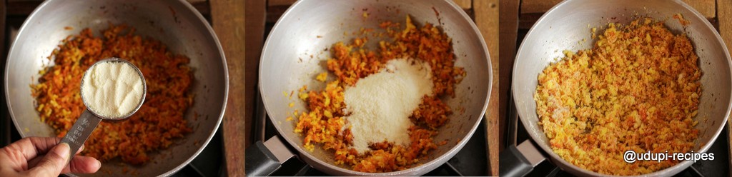 carrot burfi preparation step3