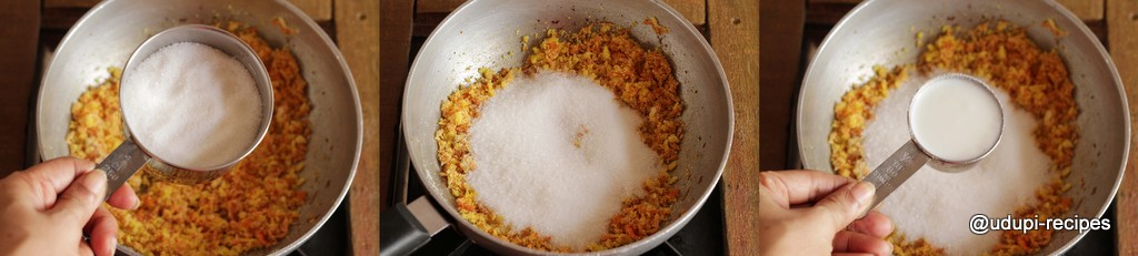 carrot burfi preparation step4
