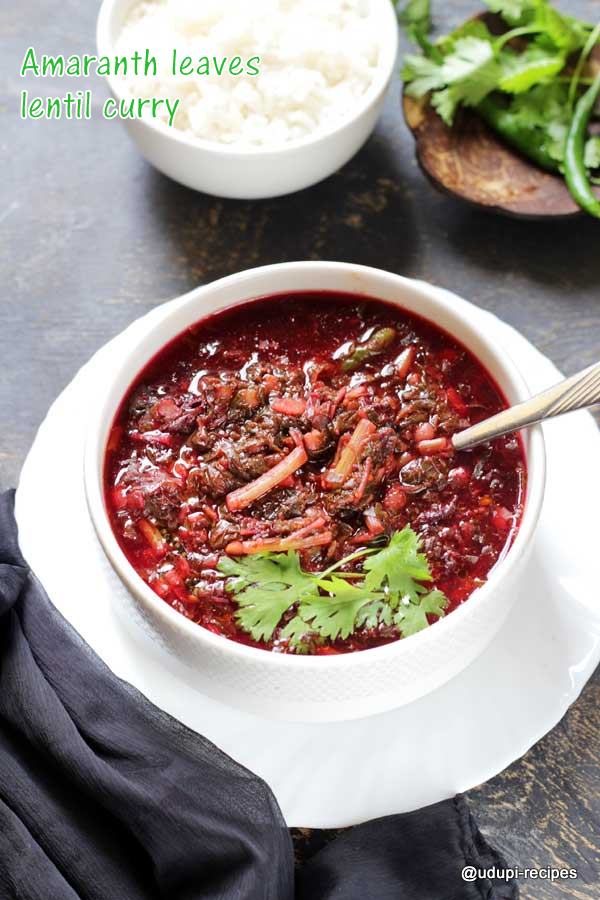 amaranth leaves lentil curry