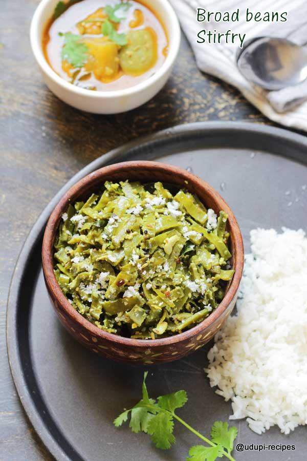 Broad beans stirfry