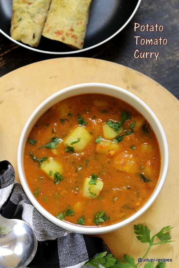 Delicious potato tomato curry