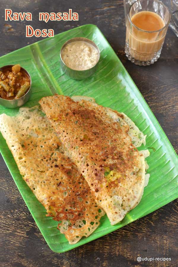 Tasty rava masala dosa