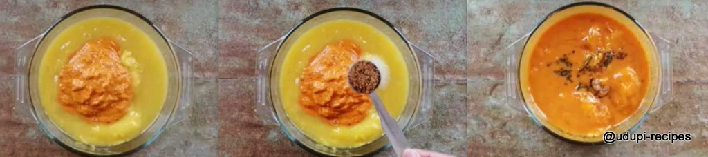 Ripe mango curry preparation step 3