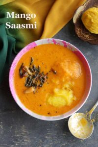 Ripe Mango Curry | Ripe Mango Saasmi Recipe - Udupi Recipes
