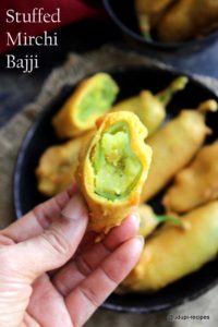 easy snack stuffed mirchi bajji