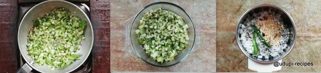 Cucumber curry preparation step 2