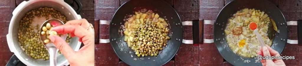 Potato peas kurma step 4