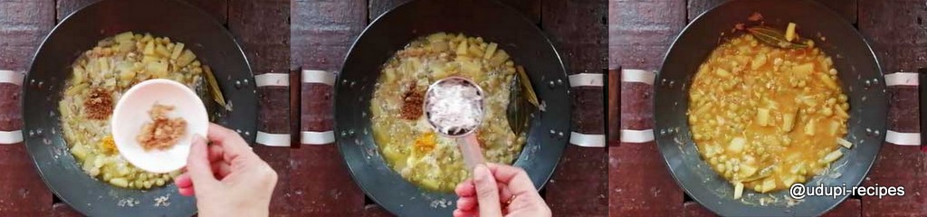 Potato peas kurma step 5